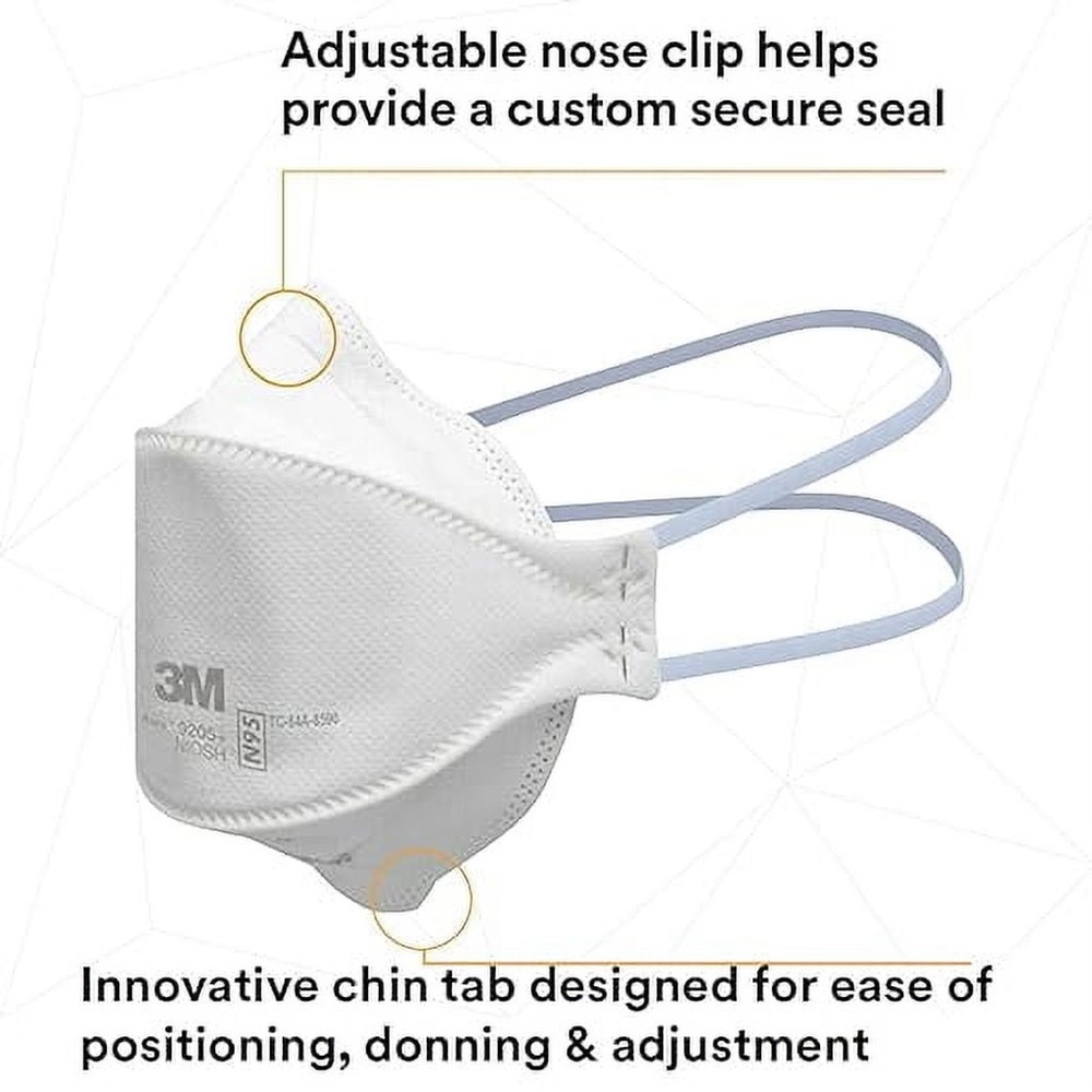 3MTM Aura 9205+ N95 NIOSH Mascarilla Facial Desechable Protectora con Partículas